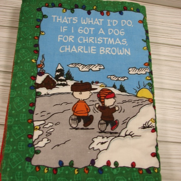 Soft Holiday Fabric Snoopy I Want A Dog For Christmas Book Children's Gift - Picture 4 of 6